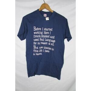 Funny Humorous Sarcastic Employee Work T Shirt Size M New Old Stock Vintage 80s